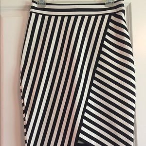 NWT! Express striped skirt with wrap front